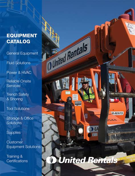 United rentals equipment catalog - United Rentals’ fleet of climate control solutions features the equipment and expert on-site support you need for outdoor sites. United Rentals can design and build a successful solution. We have rentals for mobile power generation with large commercial generators that can run longer than 24 hours, plus portable commercial air conditioners ... 